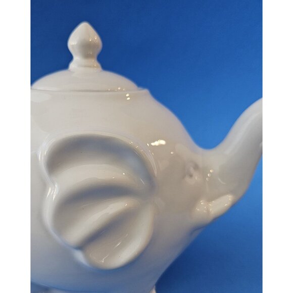 White Elephant Teapot Ceramic Kitschy Novelty New Gift Tea party Tea Twee NWT - Picture 3 of 6